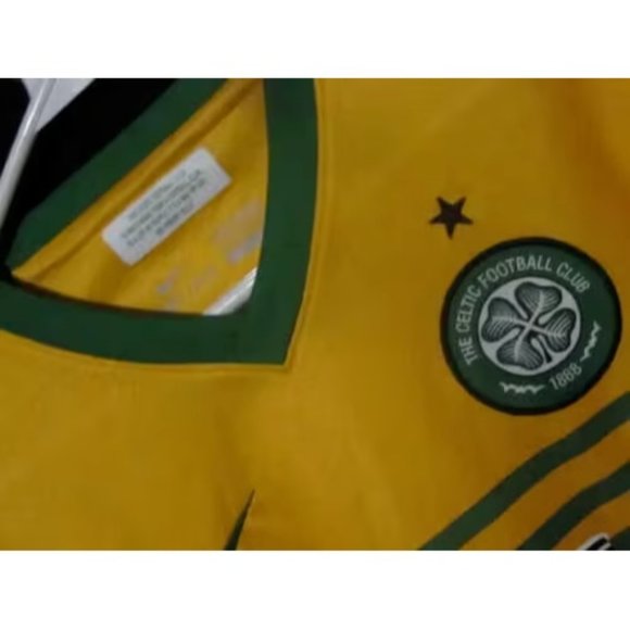 Vintage Nike Celtic FC Carling Scotland Soccer Football Jersey Small Yellow - Picture 3 of 4